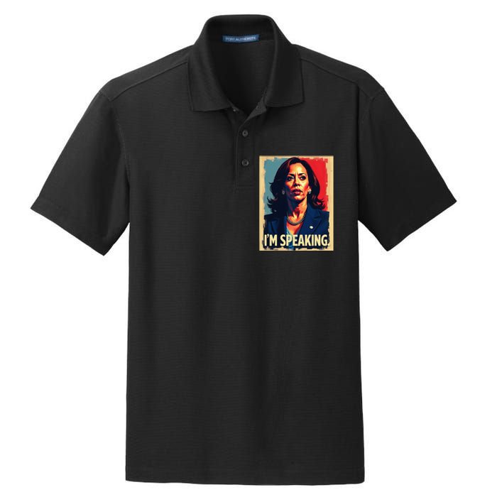 Kamala Harris Quote IM Speaking Dry Zone Grid Polo