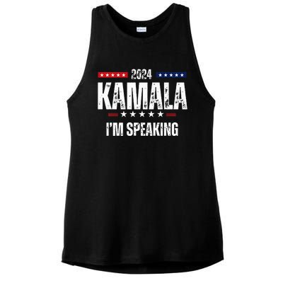 Kamala Harris Quote Im Speaking For 2024 Ladies PosiCharge Tri-Blend Wicking Tank