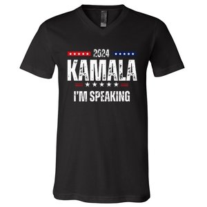 Kamala Harris Quote Im Speaking For 2024 V-Neck T-Shirt