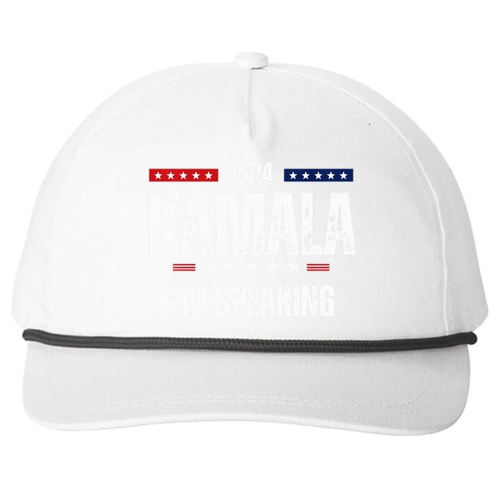 Kamala Harris Quote Im Speaking For 2024 Snapback Five-Panel Rope Hat