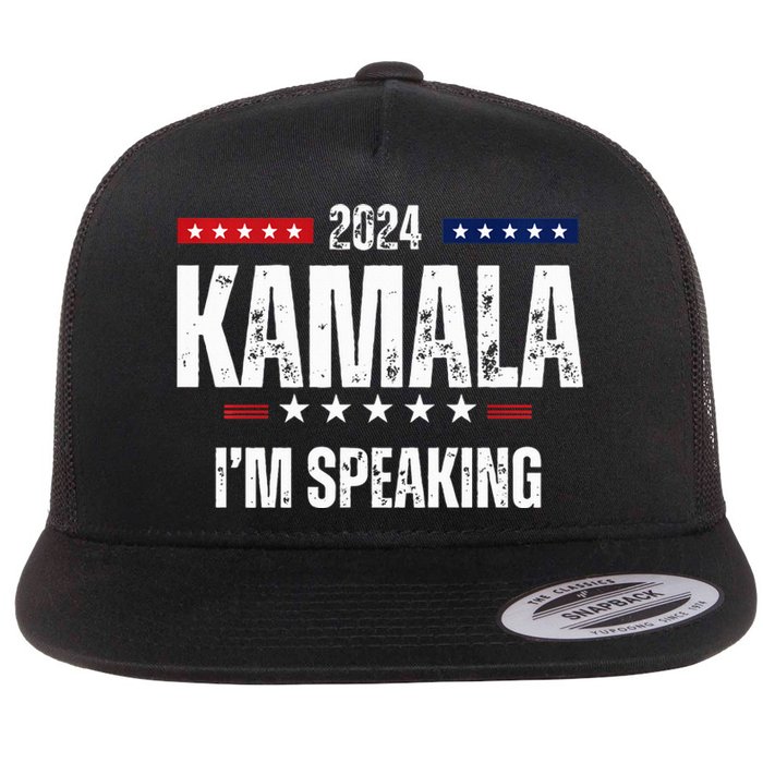 Kamala Harris Quote Im Speaking For 2024 Flat Bill Trucker Hat