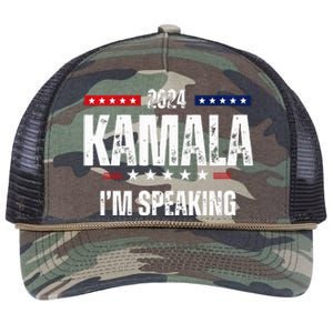 Kamala Harris Quote Im Speaking For 2024 Retro Rope Trucker Hat Cap