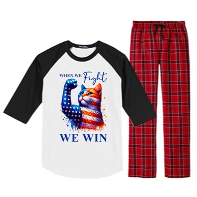 Kamala Harris Quote When We Fight We Win Raglan Sleeve Pajama Set