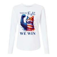 Kamala Harris Quote When We Fight We Win Womens Cotton Relaxed Long Sleeve T-Shirt