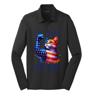 Kamala Harris Quote When We Fight We Win Gift Silk Touch Performance Long Sleeve Polo