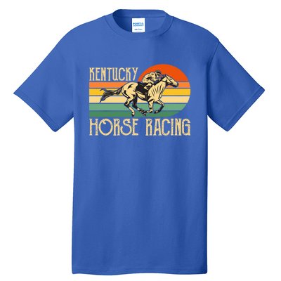 Kentucky Horse Racing Fan Retro Derby Racing Festival Party Gift Tall T-Shirt