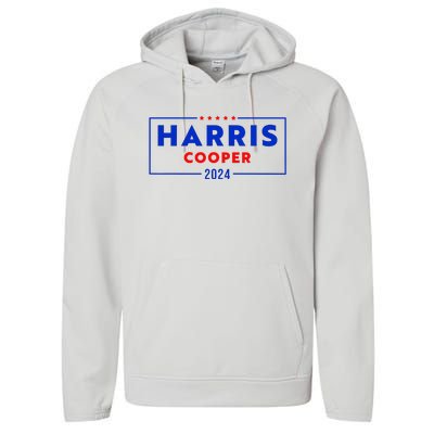 Kamala Harris Roy Cooper Support Harris Cooper 2024 Performance Fleece Hoodie