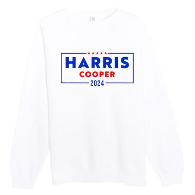 Kamala Harris Roy Cooper Support Harris Cooper 2024 Premium Crewneck Sweatshirt