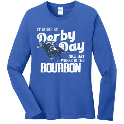 Kentucky Horse Racing Mint Juleps Funny Derby Day Gift Ladies Long Sleeve Shirt