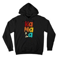 Kamala Harris Retro Cat Typography Cat Lady Kamala Harris Hoodie