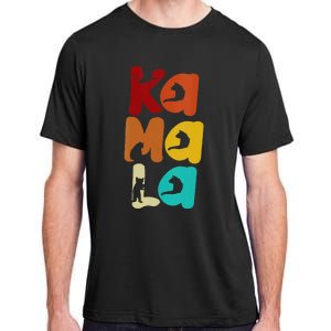 Kamala Harris Retro Cat Typography Cat Lady Kamala Harris Adult ChromaSoft Performance T-Shirt