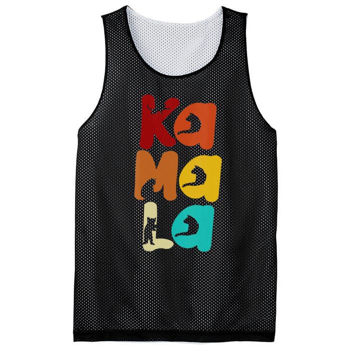 Kamala Harris Retro Cat Typography Cat Lady Kamala Harris Mesh Reversible Basketball Jersey Tank