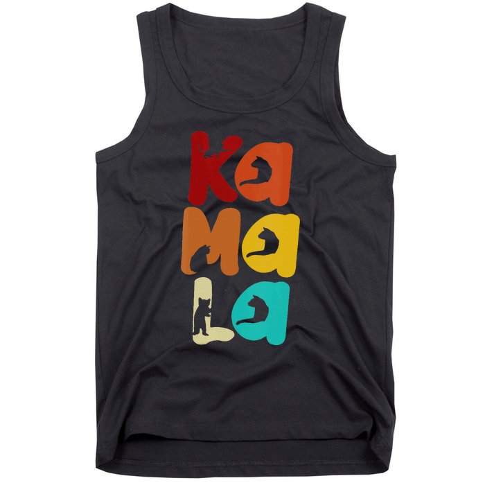 Kamala Harris Retro Cat Typography Cat Lady Kamala Harris Tank Top