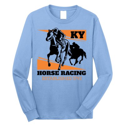 Kentucky Horse Racing Vintage Ky Derby Horse Jockey Costume Gift Long Sleeve Shirt