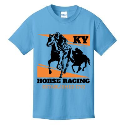 Kentucky Horse Racing Vintage Ky Derby Horse Jockey Costume Gift Kids T-Shirt