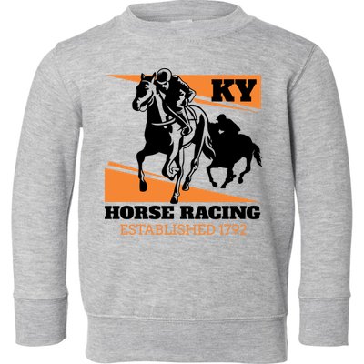 Kentucky Horse Racing Vintage Ky Derby Horse Jockey Costume Gift Toddler Sweatshirt