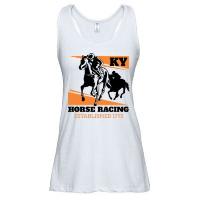 Kentucky Horse Racing Vintage Ky Derby Horse Jockey Costume Gift Ladies Essential Flowy Tank