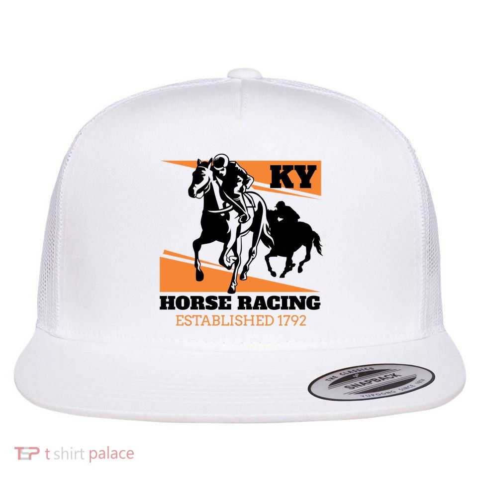 Kentucky Horse Racing Vintage Ky Derby Horse Jockey Costume Gift Flatbill Hat