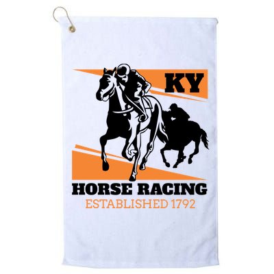 Kentucky Horse Racing Vintage Ky Derby Horse Jockey Costume Gift Golf Towel