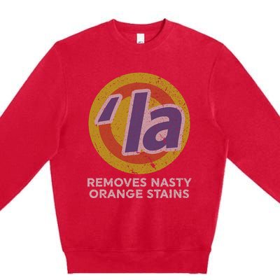 Kamala Harris Removes Nasty Orange Stains Vintage Retro Premium Crewneck Sweatshirt