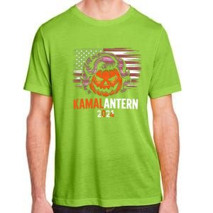 Kamala Harris Retro Halloween Jack O Lantern Flag 2024 Adult ChromaSoft Performance T-Shirt