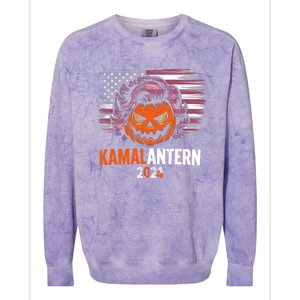 Kamala Harris Retro Halloween Jack O Lantern Flag 2024 Colorblast Crewneck Sweatshirt