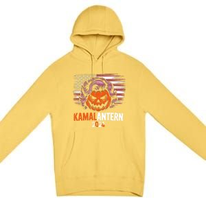 Kamala Harris Retro Halloween Jack O Lantern Flag 2024 Premium Pullover Hoodie