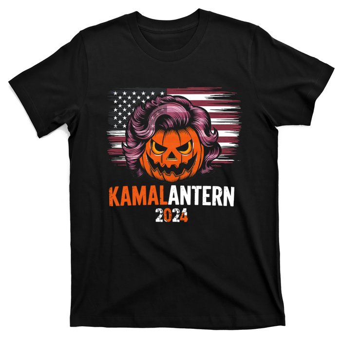 Kamala Harris Retro Halloween Jack O Lantern Flag 2024 T-Shirt