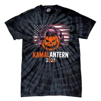 Kamala Harris Retro Halloween Jack O Lantern Flag 2024 Tie-Dye T-Shirt