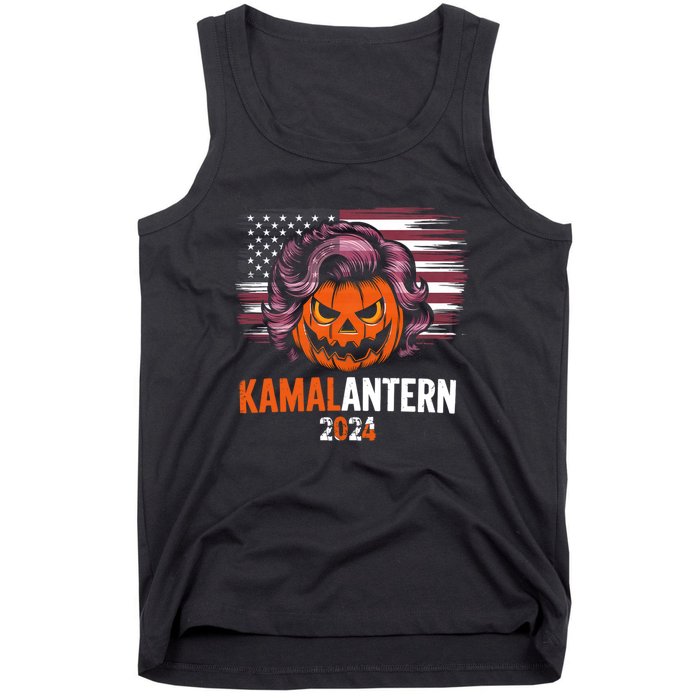 Kamala Harris Retro Halloween Jack O Lantern Flag 2024 Tank Top