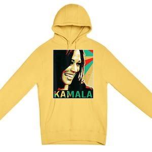 Kamala Harris Retro Portrait Premium Pullover Hoodie