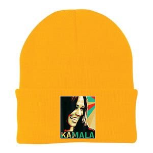 Kamala Harris Retro Portrait Knit Cap Winter Beanie