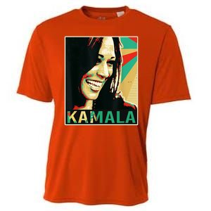 Kamala Harris Retro Portrait Cooling Performance Crew T-Shirt