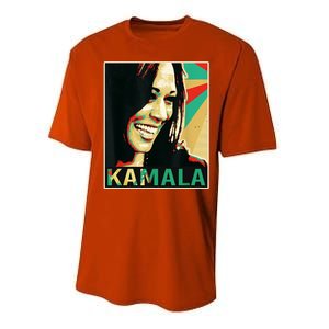 Kamala Harris Retro Portrait Performance Sprint T-Shirt