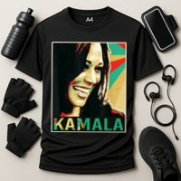 Kamala Harris Retro Portrait Cooling Performance Crew T-Shirt