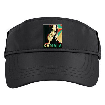 Kamala Harris Retro Portrait Adult Drive Performance Visor
