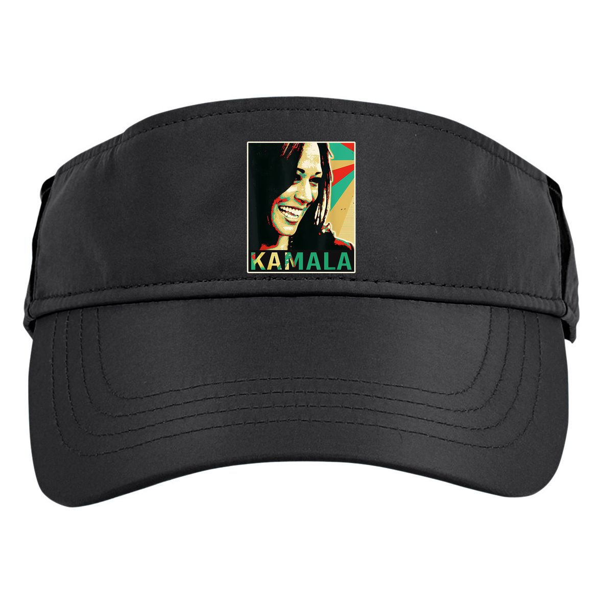 Kamala Harris Retro Portrait Adult Drive Performance Visor