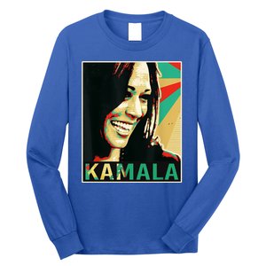 Kamala Harris Retro Portrait Long Sleeve Shirt