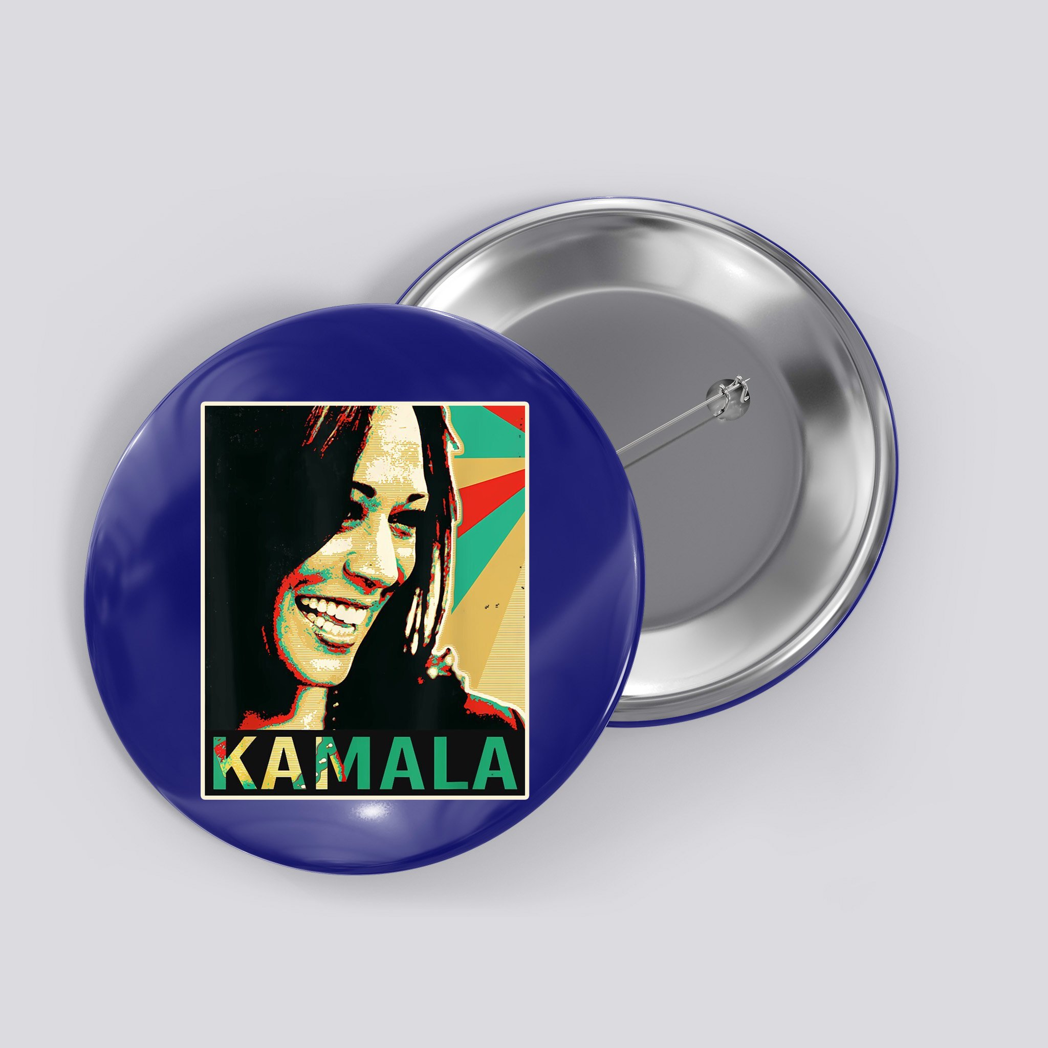 Kamala Harris Retro Portrait Button