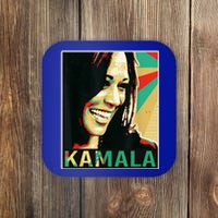 Kamala Harris Retro Portrait Coaster