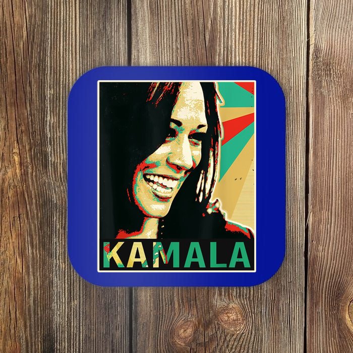 Kamala Harris Retro Portrait Coaster