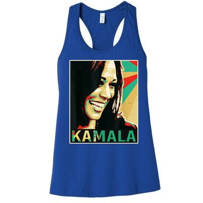 Kamala Harris Retro Portrait Women's Racerback Tank