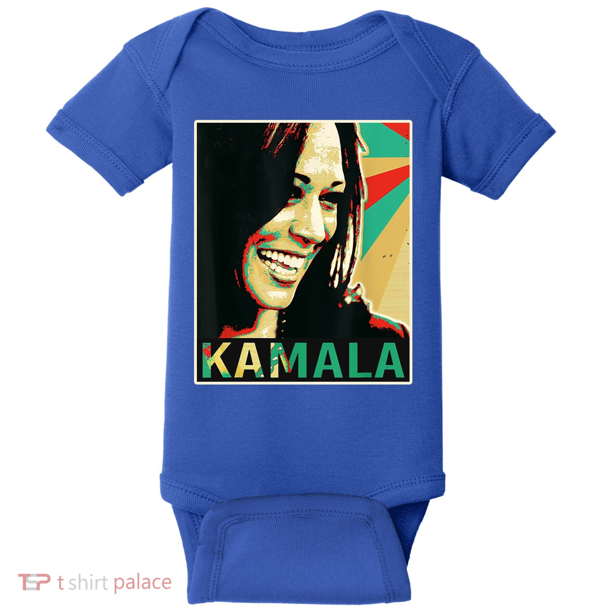 Kamala Harris Retro Portrait Baby Bodysuit