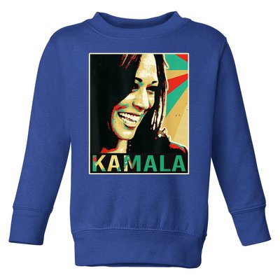 Kamala Harris Retro Portrait Toddler Sweatshirt