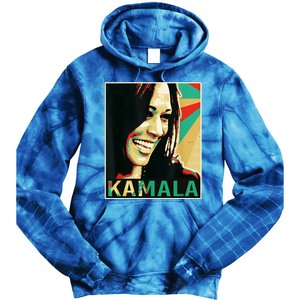 Kamala Harris Retro Portrait Tie Dye Hoodie