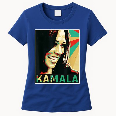 Kamala Harris Retro Portrait Womens T-Shirt