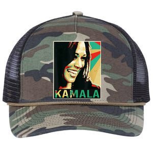 Kamala Harris Retro Portrait Retro Rope Trucker Hat Cap