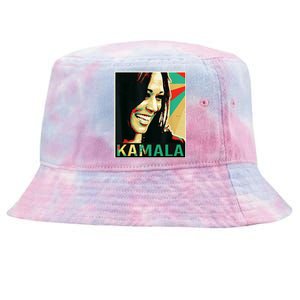 Kamala Harris Retro Portrait Tie-Dyed Bucket Hat