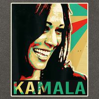 Kamala Harris Retro Portrait Cotton Canvas Backpack