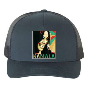 Kamala Harris Retro Portrait Yupoong Adult 5-Panel Trucker Hat